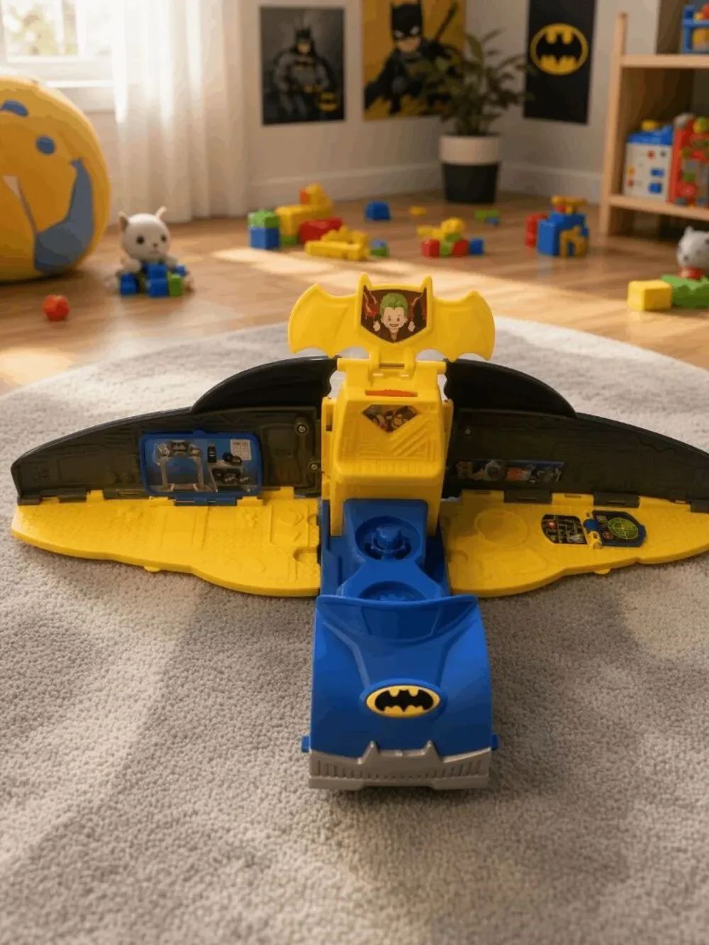 Fisher Price Little People Batman DC Super Friends 2 In 1 Batmobile Car Vehicle